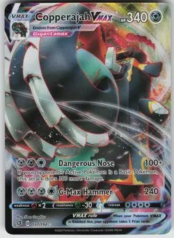 Copperajah VMAX Ultra Rare SWSH02: Rebel Clash 137/192 Pokemon - Image 1