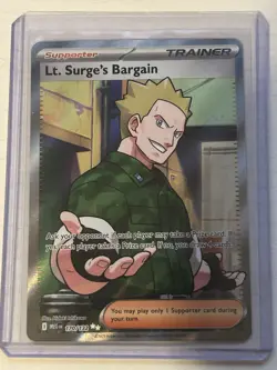 Pokemon Lt. Surge's Bargain Ultra Rare Holo 170/132 Me01: Mega Evolution - Image 1