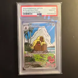 2024 Pokemon TCG Alolan Dugtrio #208/191 PSA 10 - Image 1