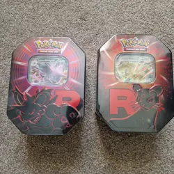 Pokemon TCG Destined Rivals Team Rocket’s Tin New & Sealed x2 - Image 1