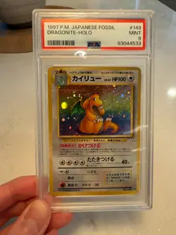 1997 Pokemon Mystery of the Fossils Japanese Dragonite Holo #149 PSA 9 - Image 1