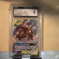 CGC 8 Umbreon & Darkrai GX SM241 Pokemon Black Star Promos 2020 English - Image 1