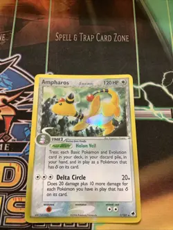 Pokemon Ampharos Delta Species Holo Rare Dragon Frontiers 1/101 120 HP Eng 2006 - Image 1