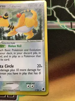 Pokemon Ampharos Delta Species Holo Rare Dragon Frontiers 1/101 120 HP Eng 2006 - Image 2