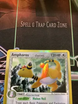Pokemon Ampharos Delta Species Holo Rare Dragon Frontiers 1/101 120 HP Eng 2006 - Image 4
