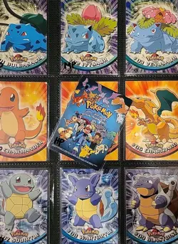 LP** *MIXED* Label 1999 Topps Pokemon Series 1 COMPLETE SET 90/90 READ 4 COND. - Image 1