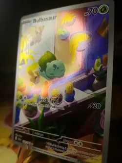 Pokemon Stellar Crown Bulbasaur 143/142 Illustration Rare IR NM Near Mint - Image 2