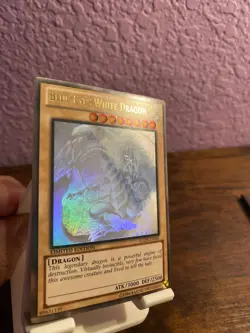 YuGiOh *HP * Gold Ghost Rare Blue Eyes White Dragon (tablet art) - Image 3