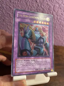 YuGiOh *Damaged* 1st Edition Ultimate rare Evil Hero Lightning Golem - Image 3