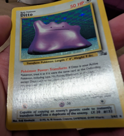 Pokemon Card Ditto Fossil 3/62 Holo Rare - Australian RED LOGO ULTRA RARE GLOSSY - Image 4