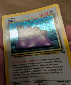 Pokemon Card Ditto Fossil 3/62 Holo Rare - Australian RED LOGO ULTRA RARE GLOSSY - Image 5