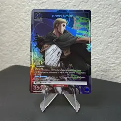 Bandai Union Arena Erwin Smith Attack on Titan Holo Trigger Card 3500+ BP - Image 1