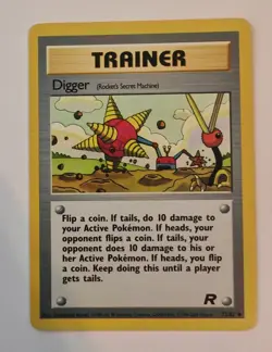 Pokemon Card Team Rocket 75/82 Digger LP - Image 1