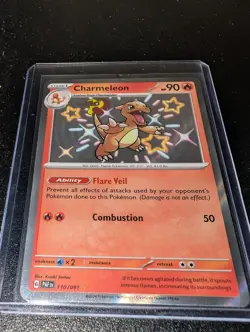 Pokemon Charmeleon 110/091 SV: Paldean Fates Shiny Rare Holo Stage 1 Card - Image 1