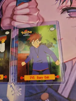 Lot 2 VTG 1999 Topps Pokemon Holo Foil Blue Logo Card TV7 Professor Oak TV8 Gary - Image 3