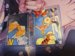 Lot 2 VTG 1999 Topps Pokemon Holo Foil Blue Logo Card TV7 Professor Oak TV8 Gary - Image 4