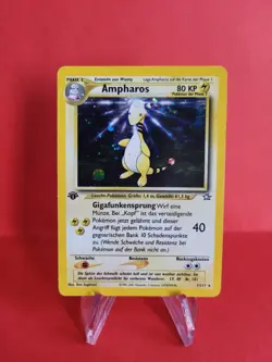 Pokemon Karte/card - Ampharos 1/111 - Holo Neo GENESIS 1. Edition - Excellent - Image 1