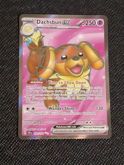 Pokemon Card Dachsbun EX 160/142 S&V Stellar Crown Holo Ultra Rare NM - Image 1