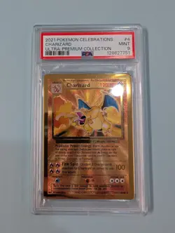 2021 Pokemon Celebrations Charizard (Metal Card) UP Collection PSA Mint 9 - Image 1