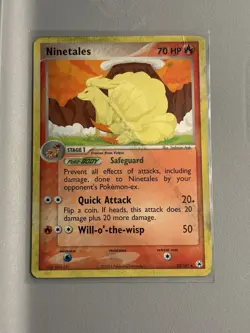 Pokemon Ninetales EX TCG Hidden Legends Card 22/101 Regular Rare Damaged - Image 1