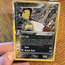 Pokemon Dark Ampharos 2/109 Team Rocket Returns STAMPED Holo Rare Card - HP/DMG - Image 1