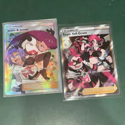 Pokemon TCG Trainer Supporter Holo Card Lot - Jessie & James, Team Yell Grunt - Image 1