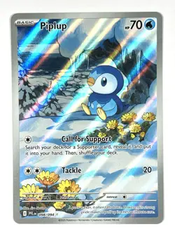 Piplup 098/094 Illustration Rare IR Holo Phantasmal Flames Pokemon TCG Card - Image 1
