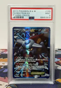 PSA 9 Pokemon Card Heatran EX Plasma Freeze Black & White 109/116 - Image 1
