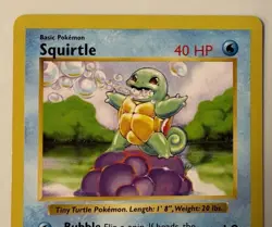 Squirtle 063/102 Base Set Shadowless Unlimited Pokemon TCG Card Lp - Image 3