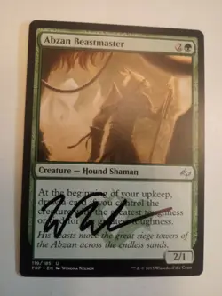 Abzan Beastmaster Signed by Winona Nelson Magic the Gathering - Image 1