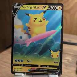 Pokemon TCG Surfing Pikachu V & VMAX Holo 008/025 009/025 English 2021 Card Lot - Image 1