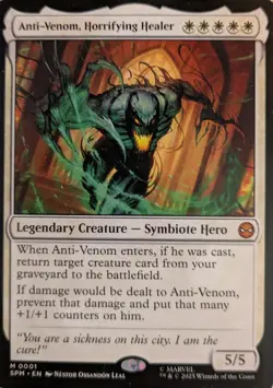 Anti-venom, Horrifying Healer M/NM Magic: The Gathering MTG Marvel's Spider-man - Image 1