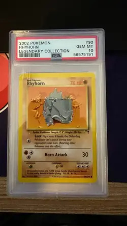 Rhyhorn 90/110 Legendary Collection Pokemon PSA 10 - Image 1
