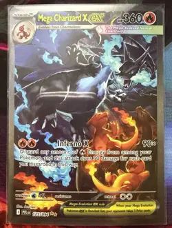 Pokemon Mega Charizard X EX 125/094 Mega Evolution TCG Card English - Image 1