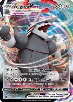 Pokemon TCG Aggron VMAX - Brilliant Stars 097/172 Holo Ultra Rare - Image 1