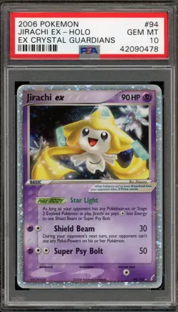 Pokemon Jirachi ex EX Crystal Guardians Holo Ultra Rare #94 PSA 10 Gem Mint - Image 1