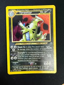 Tyranitar - 12/75 - Holo Rare - Unlimited Edition Neo Discovery (MP) Pokemon - Image 1