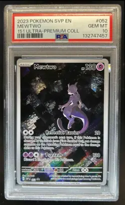 2023-25 Pokemon SV Black Star Promos - SVP EN Mewtwo #052 PSA 10 - Image 1