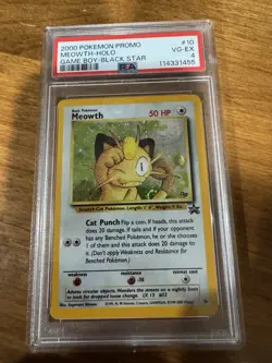 Pokemon Meowth Game Boy Black Star Promo Holo 10 PSA 4 2000 English TCG - Image 1