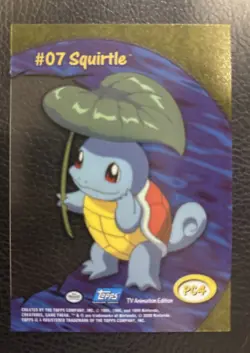 Squirtle #07 PC4 Clear TOPPS 1999 TV Animation Blue Logo acryllic Pokemon - Image 2