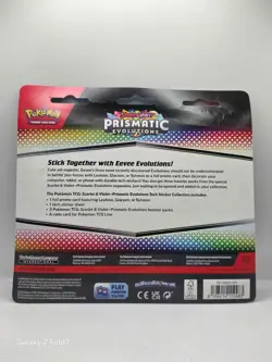 Pokemon TCG Prismatic Evolutions Tech Sticker Collection Glaceon 3 Pack Sealed - Image 2