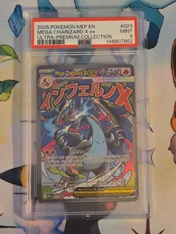 Mega Charizard X Ex Pokemon Mep En-Me Black Star Promo 023 NM PSA 9 - Image 1