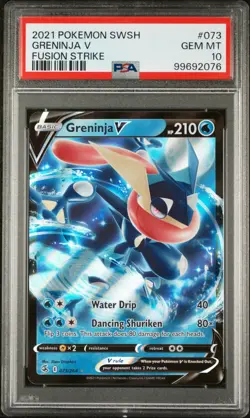 2021 POKEMON SWORD & SHIELD FUSION STRIKE #073 GRENINJA V FUSION STRIKE - Image 1