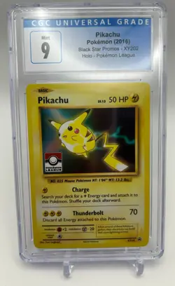 Pokemon - 2016 Pikachu XY202 - BLACK STAR PROMO - CGC MINT 9 - Image 1