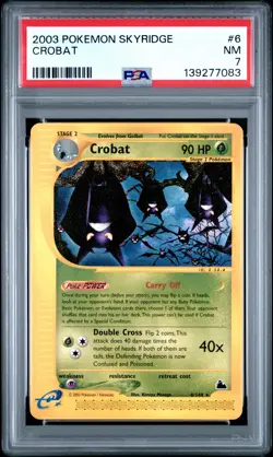 2003 POKEMON SKYRIDGE #6 CROBAT PSA 7 - Image 1