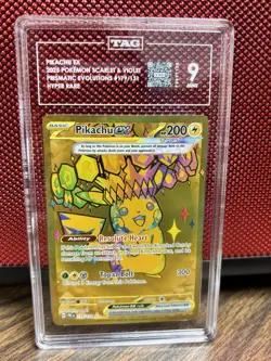 Pokemon Pikachu ex 179/131 S&V Prismatic Evolutions Hyper Rare TAG 9 - Image 1