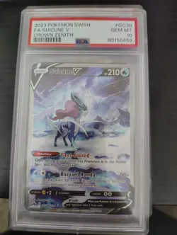 PSA 10 Suicune V GG38/GG70 Crown Zenith Pokemon 2023 - Image 1