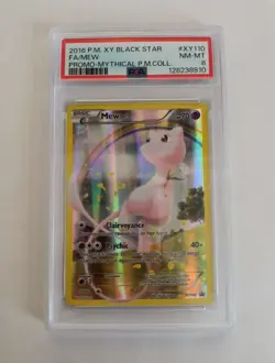 Pokemon | Black Star Promo | Mew | Mythical Collection 2016 | XY110 | PSA 8 - Image 1