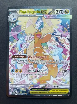 Pokemon Ascended Heroes MEGA DRAGONITE EX 290/217 Special Illustration Rare MINT - Image 1
