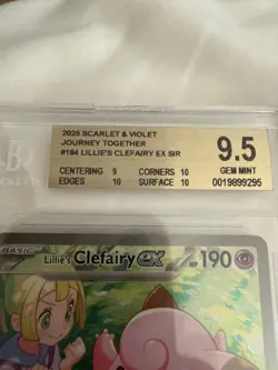 Lillie's Clefairy ex 184/159 SAR Journey Together Pokemon BGS 9.5 GEM MINT - Image 2